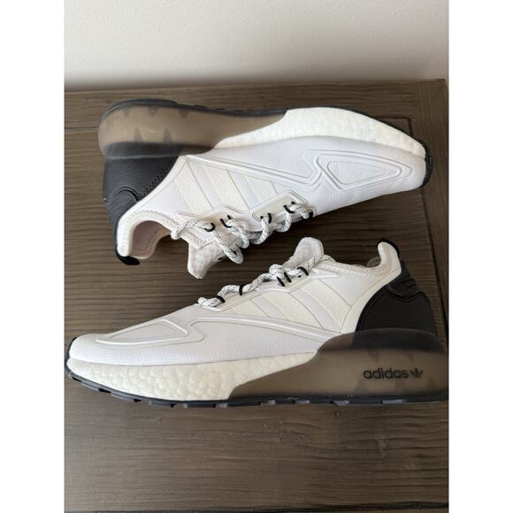 Adidas ZX 2K Boost Men\'s Size 7 US White Black Athletic Lace Up Sneakers FV8577 main image 9